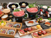 【12月】佐賀牛のすき焼きと特選寿司の『匠味』コース（3時間飲み放題付き）