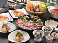 【平日】寒鰤と三重県産蛤の海鮮つゆしゃぶコース