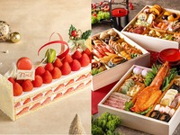 [In-store pickup] Amao strawberry shortcake (full size) & three-tiered osechi set