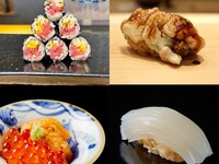   【鮨かうと/ランチ限定 ショートコース】江戸前鮨10貫と季節の逸品2種/あら汁/玉/全14品　～とろタク巻き/江戸前煮穴子/雲丹いくら小鉢～