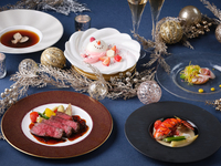 ◆【Xmas】ゴージャスコース×ボトルドンペリニヨン1本：オマール海老と厳選黒毛和牛のWメイン含む全5品