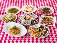 9000円シェアコース　生牡蠣2ピース　飲み放題2時間（ラストオーダー30分前）