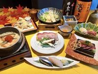 [Starting 9/24!] Limited to October! Savor the flavors of autumn♪ Autumn foliage course: “Small hot pot with matsutake mushrooms and fall yellowtail” and “Wagyu beef steak & rice cooked in a clay pot with fall salmon and salmon roe” – 5,890 yen (excluding tax)