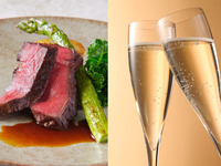10月限定【ご褒美ランチ】乾杯スパークリングワイン付き！前菜や肉料理＆魚料理など Wメインコース -CHEF'S SELECTION-