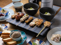 【11/15までの期間限定】おまかせ焼鳥7本　レバームースと十割蕎麦コース 「匠 -sho-」