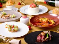 12/21・23【窓際確約＆Xmasケーキ付き】🥂モエ＆シャンドンで乾杯🥂◆キャビア・黒トリュフ・フォアグラの世界三大珍味を堪能◆蝦夷アワビ、オマール海老と国産牛の全7品-Haute cuisine-