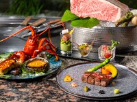 【Includes 3 Paired Wines ◆ Limited Time】Kohaku－Yonezawa Wagyu, Ise lobster, Abalone and Foie gras Teppanyaki Course