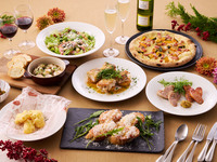 【忘新年会プラン】ボリューム満点！イタリアンおつまみ、ピッツァなど全8品＆150分飲み放題付