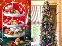 1日1組限定☆Xmasツリー前確約・乾杯ドリンク付き【平日】真っ赤ないちごのクリスマスアフタヌーンティー