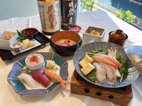 11/1～【~冬の味覚~ふぐ蟹ランチ】『北海道ふぐと本ずわい蟹の黄金だし小鍋』『ふぐと名物しゅんでる大根の天ぷら』＆『蟹いくらの鮨小丼と江戸前鮨3貫』 平日特別価格2,980円