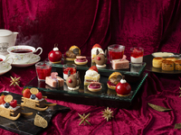 【3-hour relaxed experience】 Velvet Rose Noël Afternoon Tea ★ Thu, Fri, Sat (Reservations at 18:00) 【Live jazz performances on Friday and Saturday evenings】