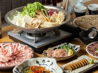 【2時間飲み放題付】 黒豚と野菜のしゃぶしゃぶ鍋コース		