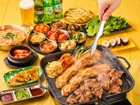 【閉店セール！】『サムギョプサルと牛カルビの焼肉コース』120分アルコール飲み放題付き 5000円⇒4000円