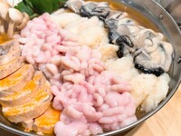 ★早得★【12月スタート｜お料理のみ】贅沢の極み！とろける至福の痛風鍋コース　白子・あん肝・生牡蠣　全7品