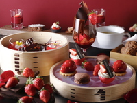 京都産いちご＆チョコレートプレミアムアフタヌーンティー+いちごとチョコレートのパフェ【THE GARDEN BAR】